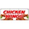 Signmission CHICKEN WINGSBANNER SIGN crispy spicy buffalo hot dipping sauce B-96 Chicken Wings - alternate 1